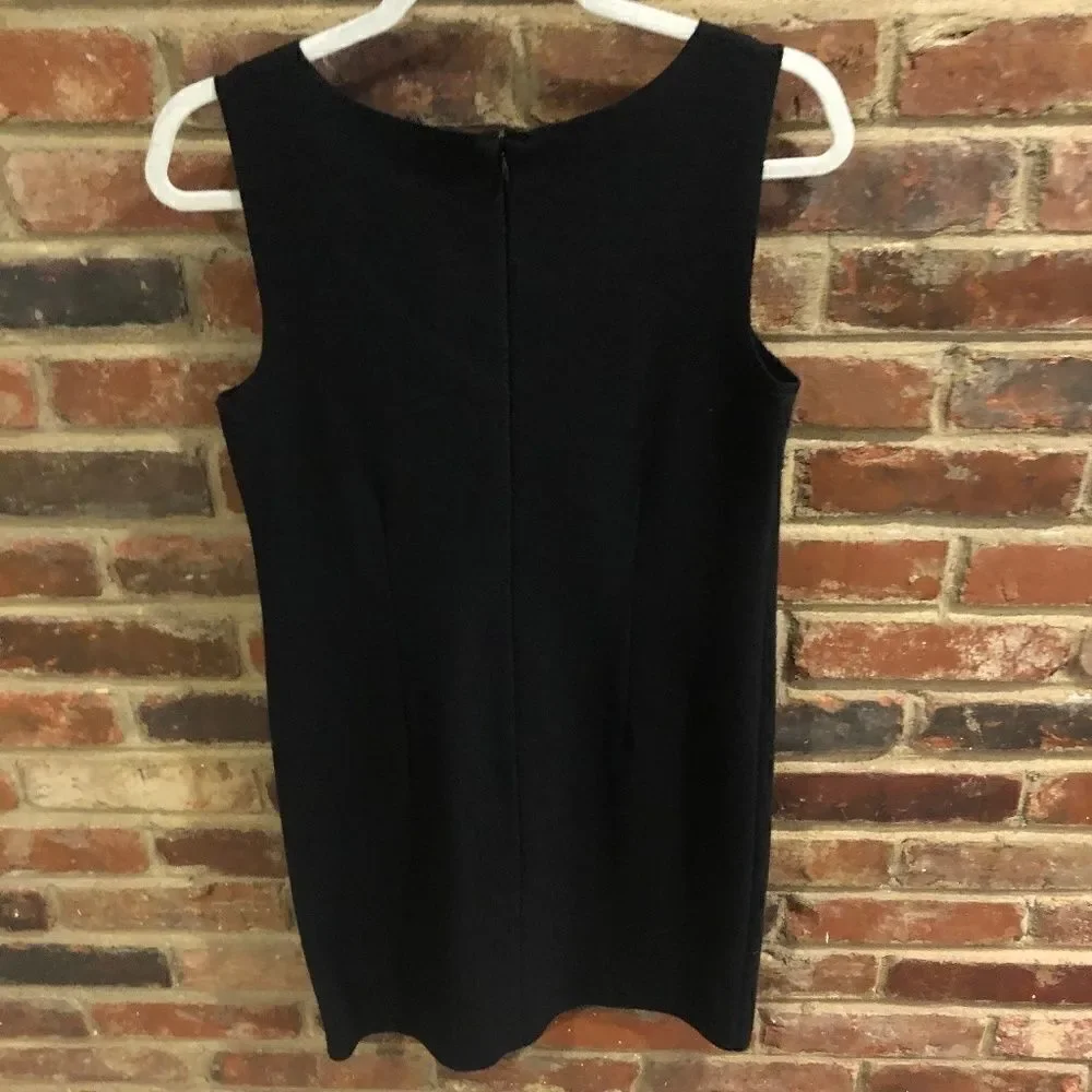 J Crew Black Wool Sheath Dress - Sz 2 - Picture 7 of 12